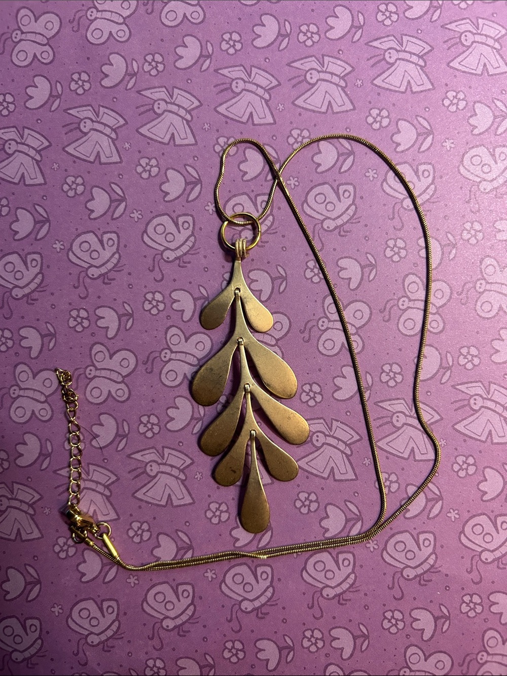 Gold Leaf Drop Pendant Necklace - Women Jewelry